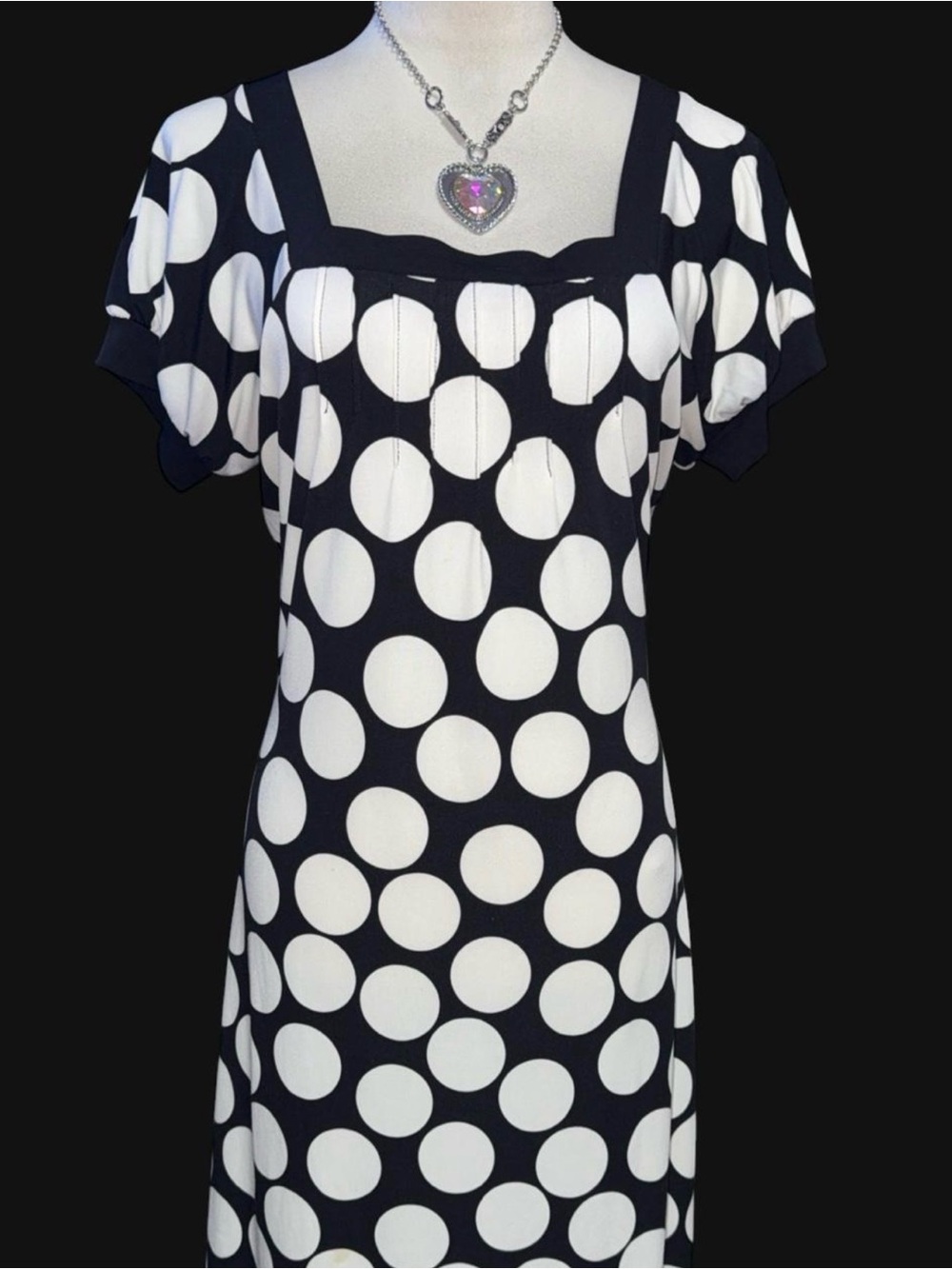 Volume One Dress with Bold Black & White Polka Dots